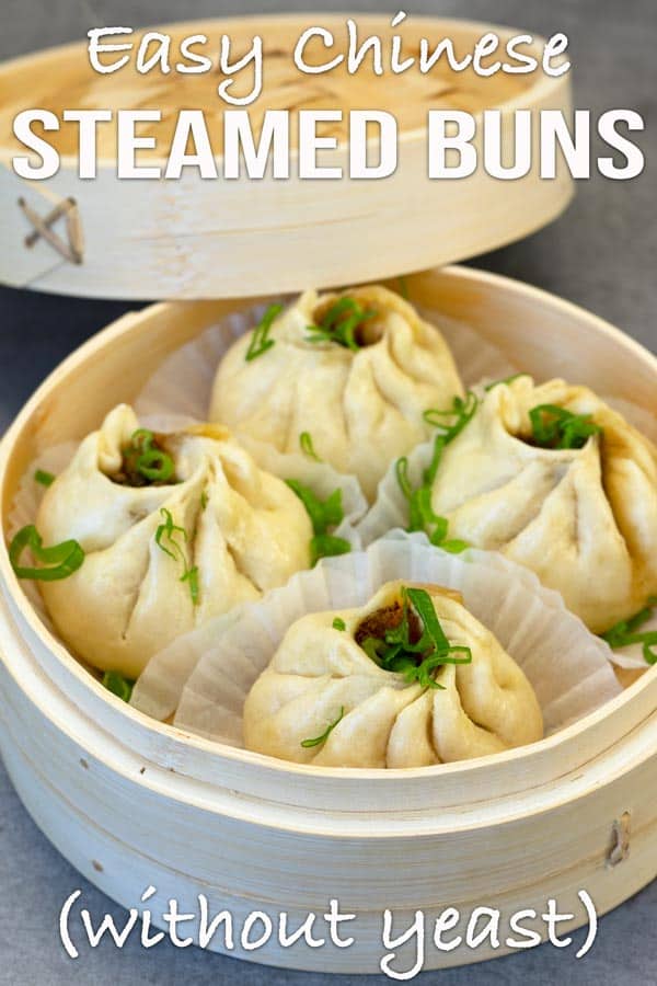 Easy Chinese Steamed Buns (Without Yeast) - El Mundo Eats