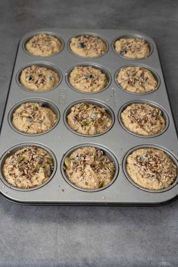 Blueberry Muffins Before Baking