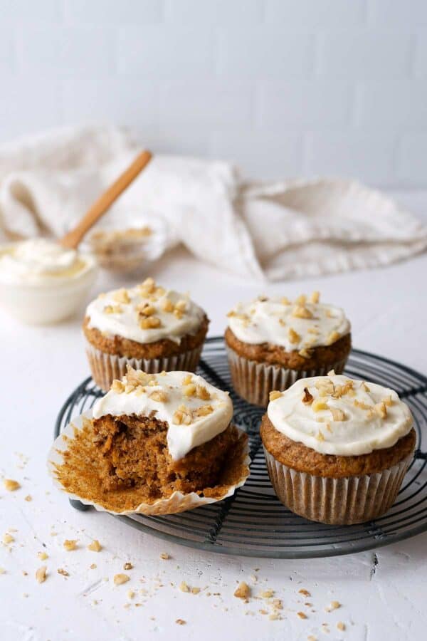 Healthy Carrot Cake Muffins - El Mundo Eats