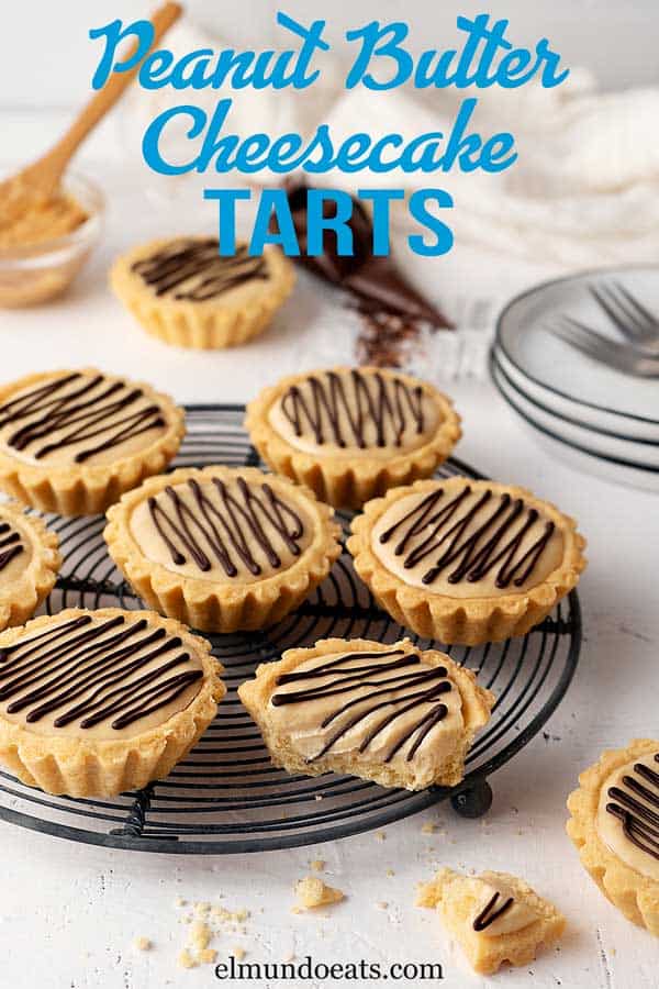 Peanut Butter Cheesecake Tarts - El Mundo Eats