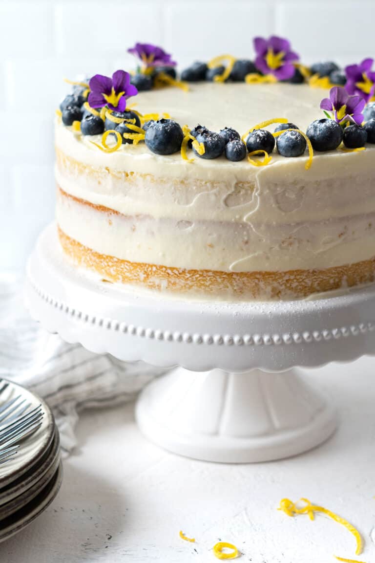 Lemon Blueberry Cake - El Mundo Eats