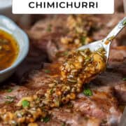 Authentic Argentine chimichurri for Pinterest.