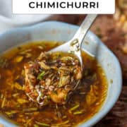 Authentic Argentine chimichurri for Pinterest.