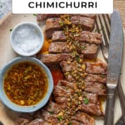 Authentic Argentine chimichurri for Pinterest.