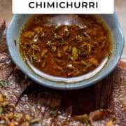 Authentic Argentine chimichurri for Pinterest.