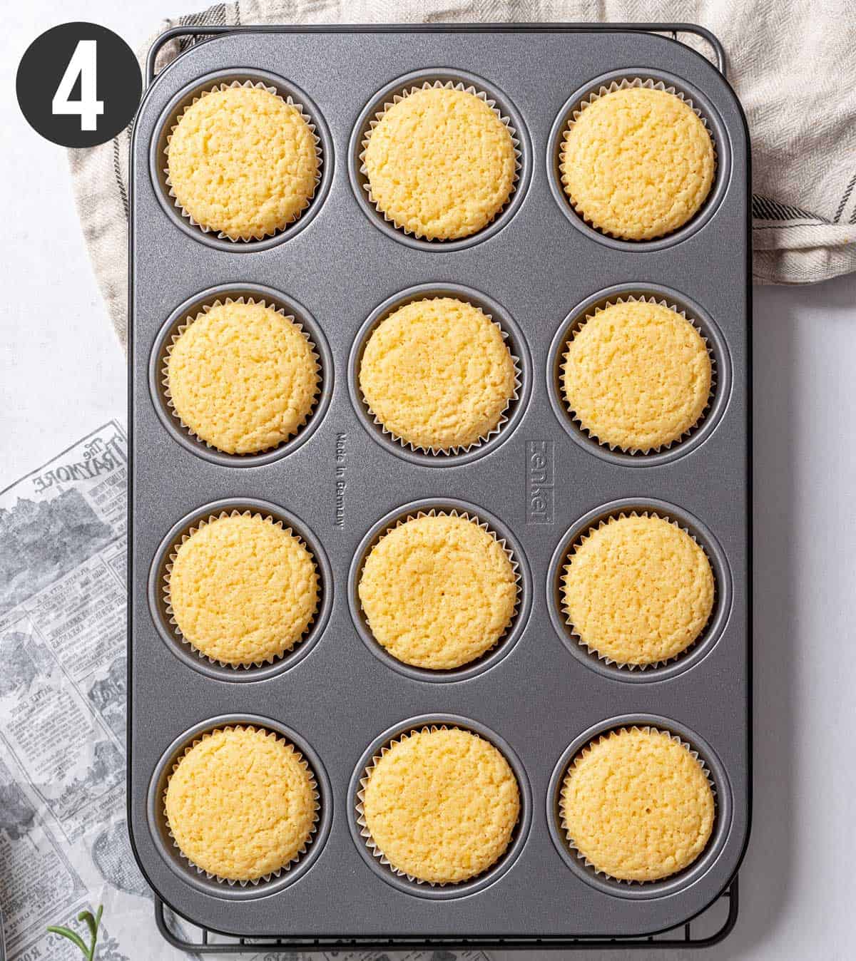 Lemon cupcakes step four.