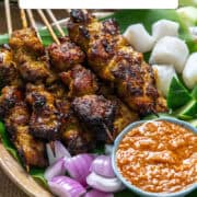 Malaysian chicken satay for Pinterest.