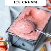 Strawberry ice cream for Pinterest.