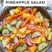 Asian cucumber and pineapple salad for Pinterest.