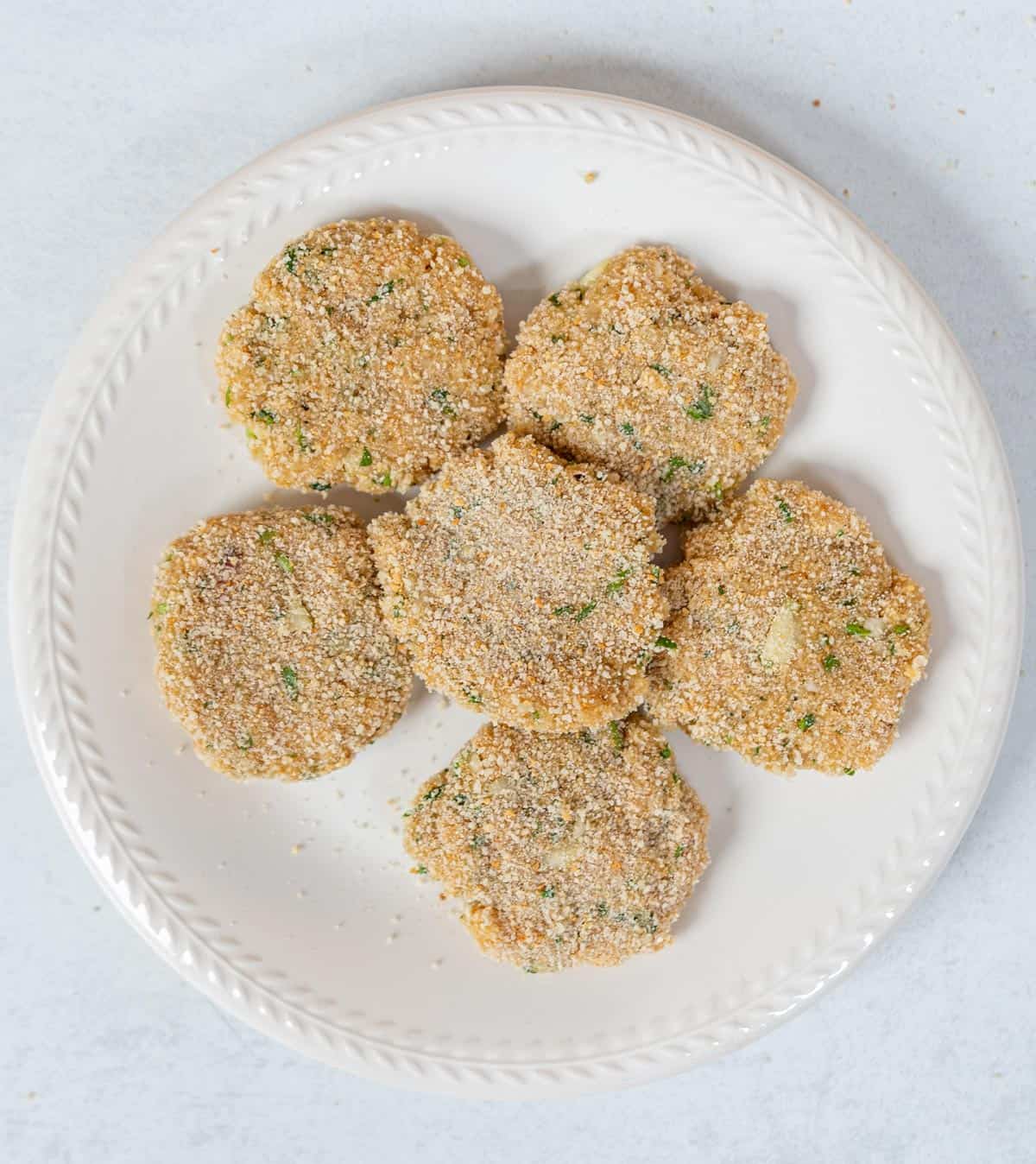 Milanesa balls before cooking.