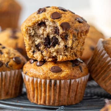 Banana and chocolate chip muffins.