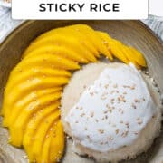 Mango sticky rice for Pinterest.