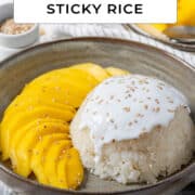 Mango sticky rice for Pinterest.