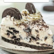 No-bake Oreo cheesecake for Pinterest.