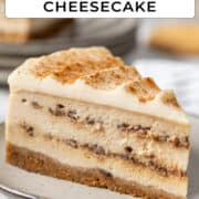 Cinnamon roll cheesecake for Pinterest 2.