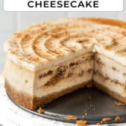 Cinnamon roll cheesecake for Pinterest 4.