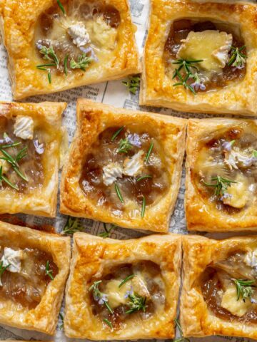 Caramelized onion tartlets for FP.