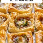 Caramelized onion tartlets for Pinterest.