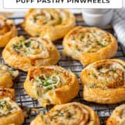 Puff pastry pinwheels for Pinterest.