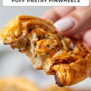 Puff pastry pinwheels for Pinterest.